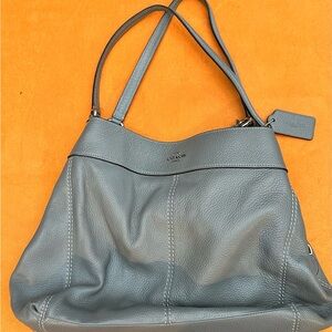Coach Grey Leather Shoulder Bag